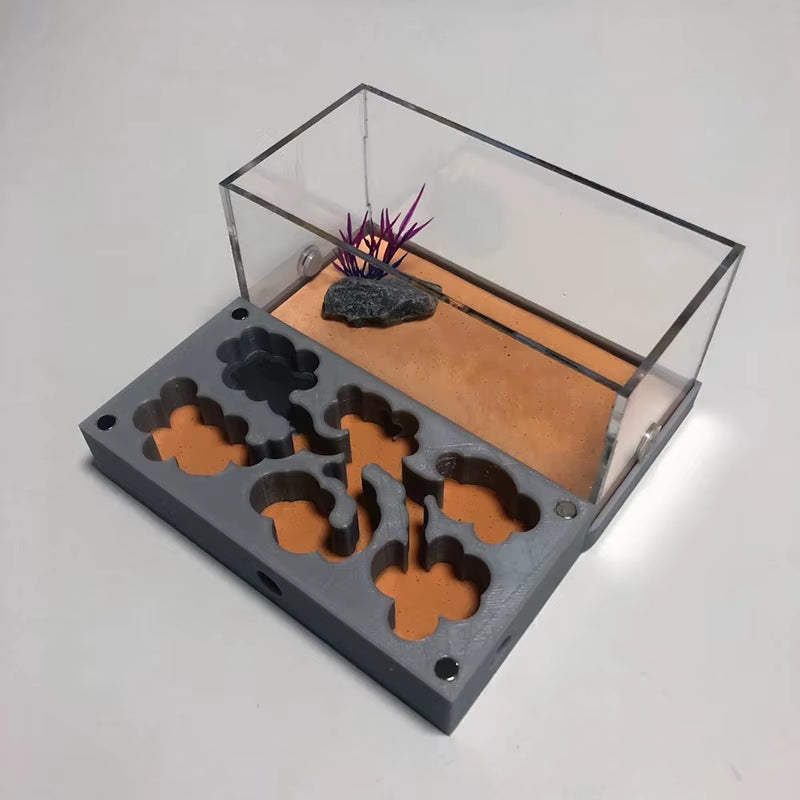 3D Print Moisturizing Acrylic Ant Farm Ecological Ant Nest with Feeding Area Concrete Ant House Pet Anthill Workshop