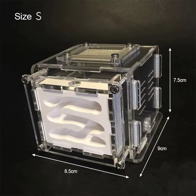 DIY Acrylic Ant Farm Gypsum Ecological Ant House for Pet Anthill Ant Nest Workshop with Feeding Area Insect Villa Castle