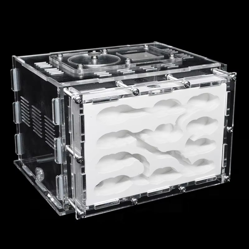 DIY Acrylic Ant Farm Gypsum Ecological Ant House for Pet Anthill Ant Nest Workshop with Feeding Area Insect Villa Castle