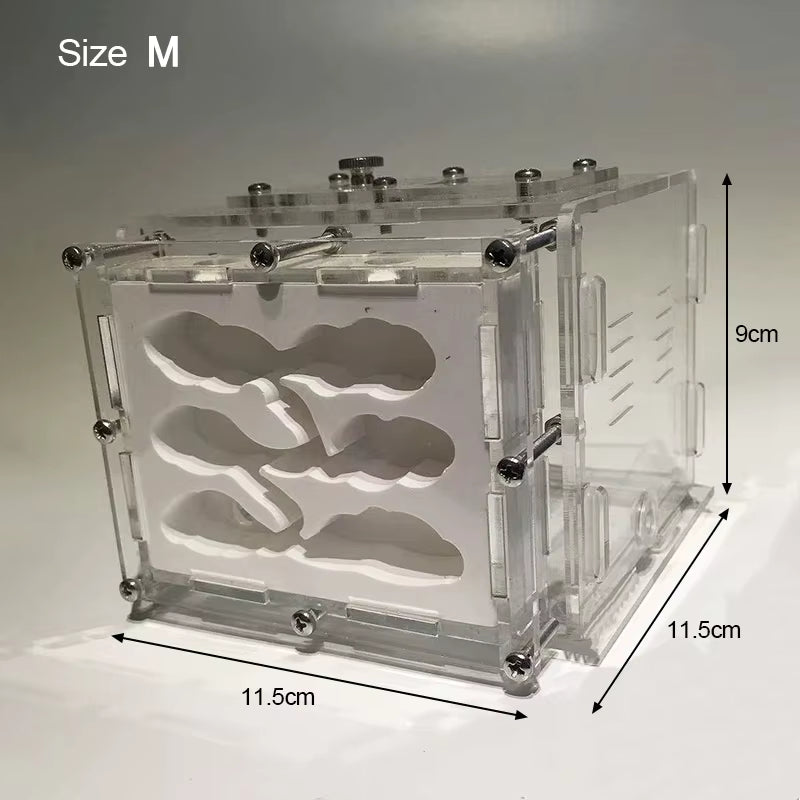 DIY Acrylic Ant Farm Gypsum Ecological Ant House for Pet Anthill Ant Nest Workshop with Feeding Area Insect Villa Castle