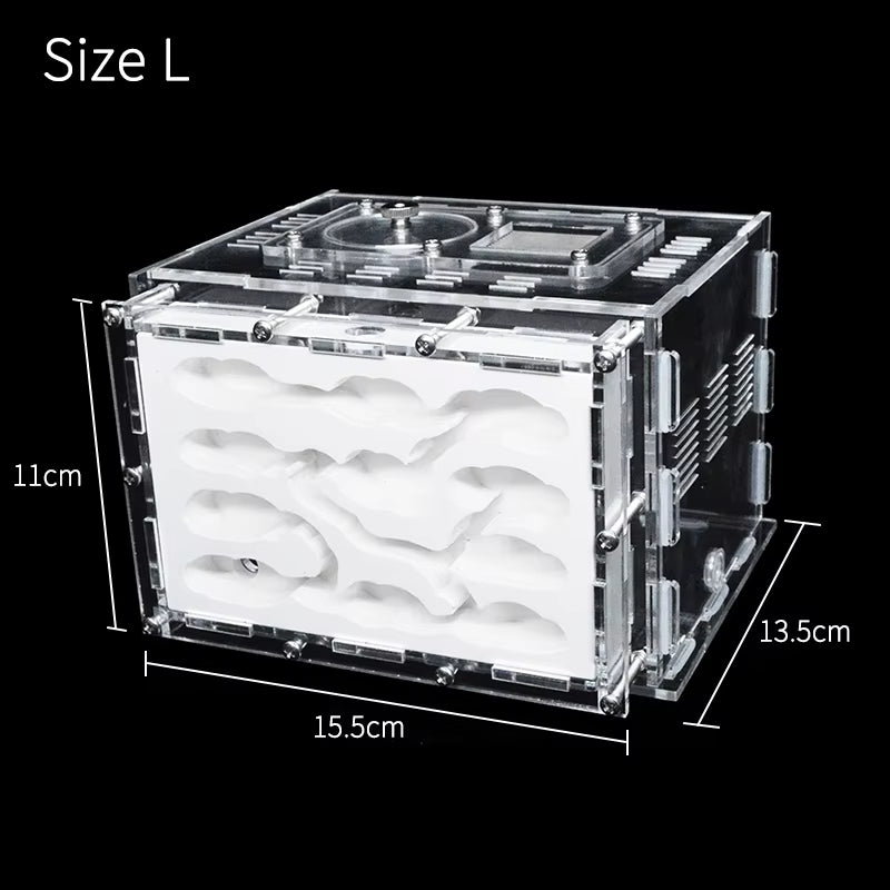 DIY Acrylic Ant Farm Gypsum Ecological Ant House for Pet Anthill Ant Nest Workshop with Feeding Area Insect Villa Castle